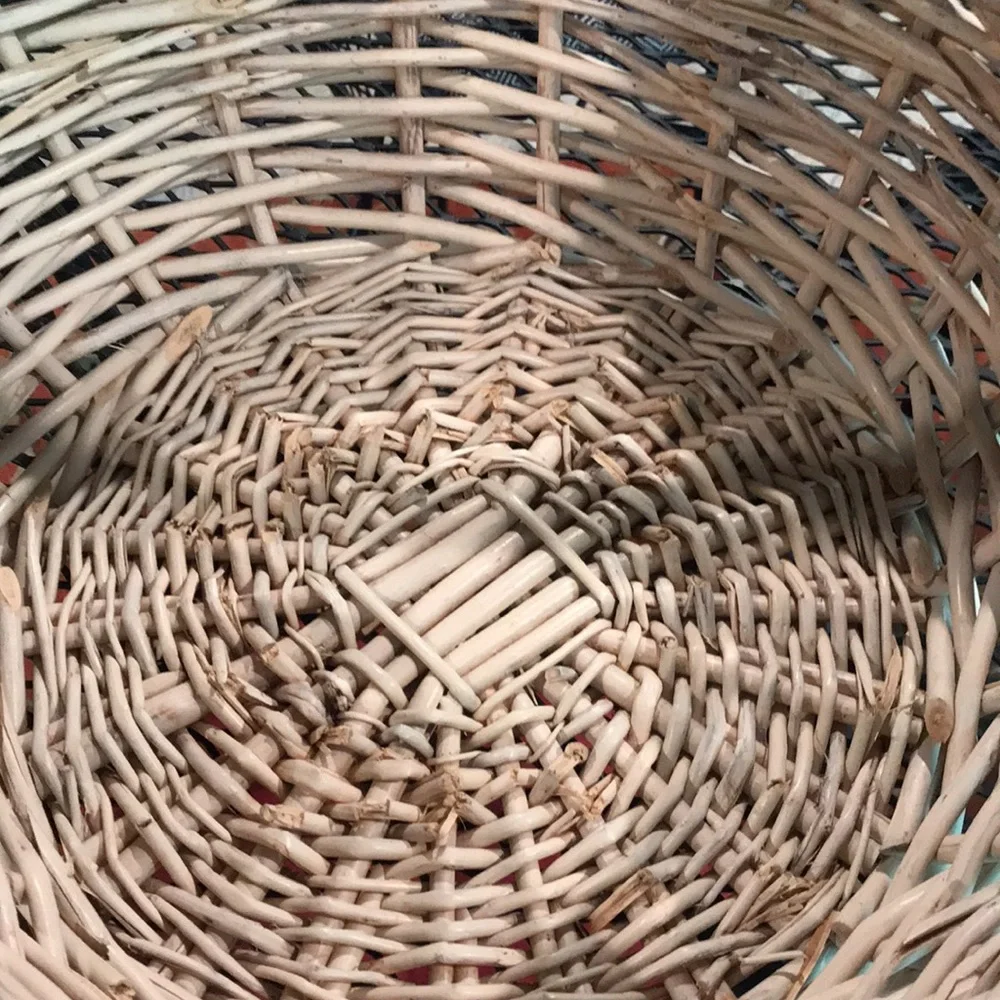 White Basket Large Sturdy Handle